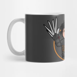 Cute Gothic 80's Movie Scissor Hand Cartoon Mug